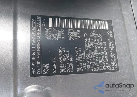 2016 Nissan Rogue S from USA, damaged, VIN KNMAT2MTXGP636132